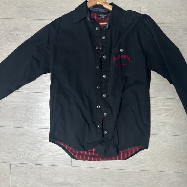 할리 데이비슨 플란넬 안감 버튼 자켓