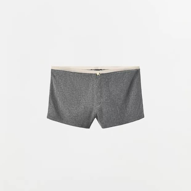 자라 플로럴 포인텔 쇼츠 그레이