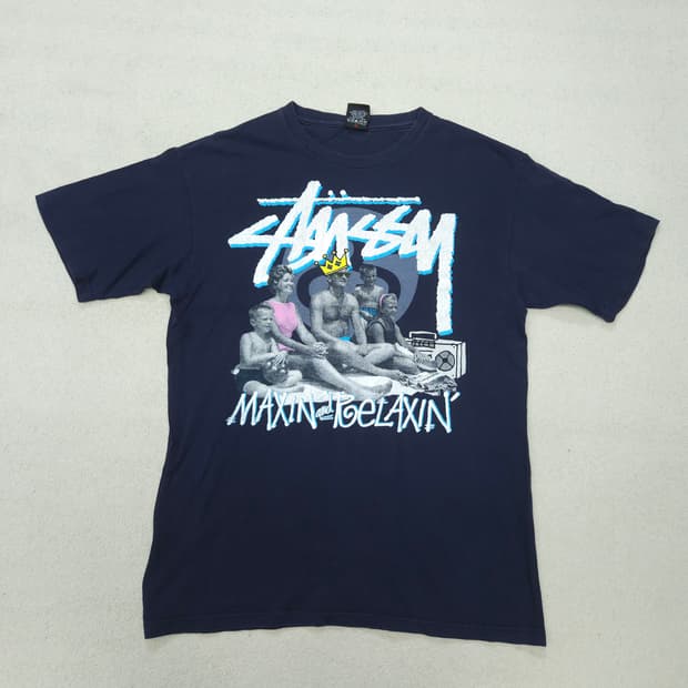 00s 스투시 Maxin and Relaxin 반팔 m