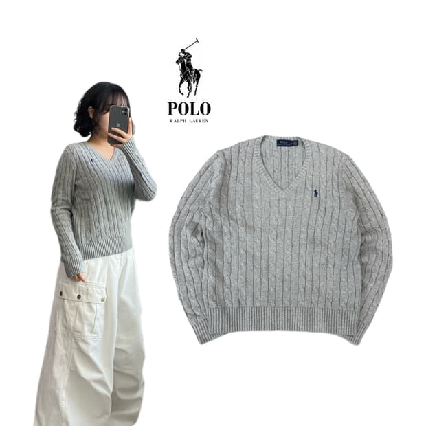 폴로 신형 포니 꽈배기 니트 