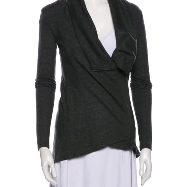 헬무트랭 asymmetrical wool jacket