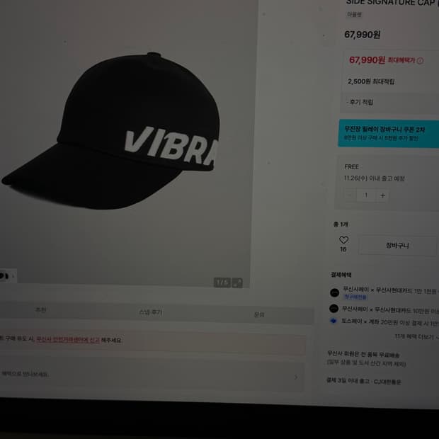 백현 바이브레이터 모자