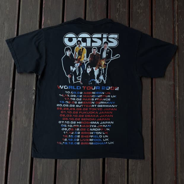 OASIS 오아시스 2002 월드투어 티셔츠