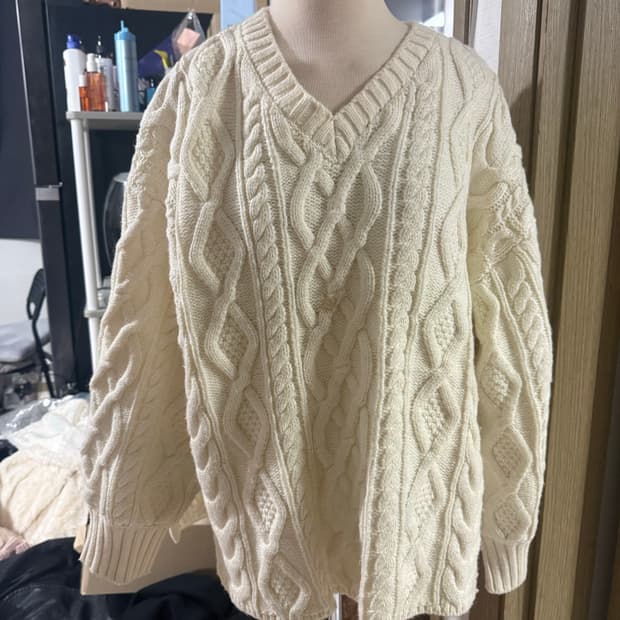 빈티지 아이보리 니트