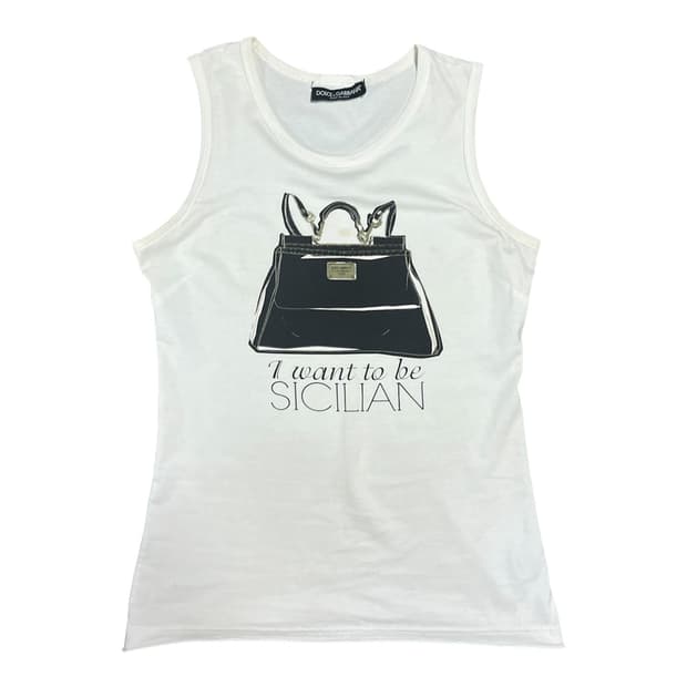 Dolce & Gabbana SICILIAN 가방 프린팅 슬리브리스