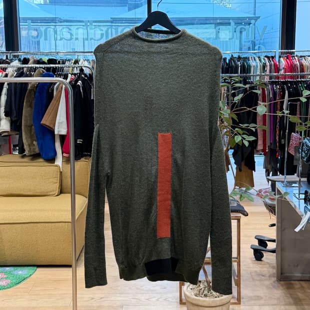 릭 오웬스 브라운 알파카 혼방 니트 