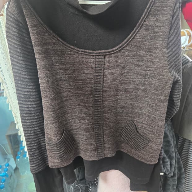 코모레비 빈티지 일본 레이어드 이중 티셔츠