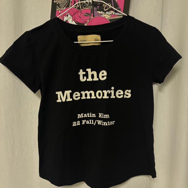 마뗑킴 스판 블랙 반소매