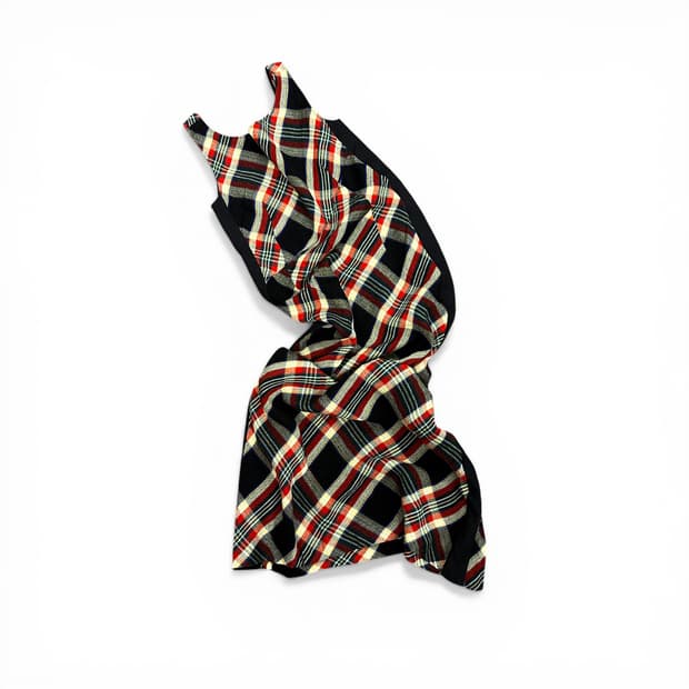 Side Detail Maxi Check Dress