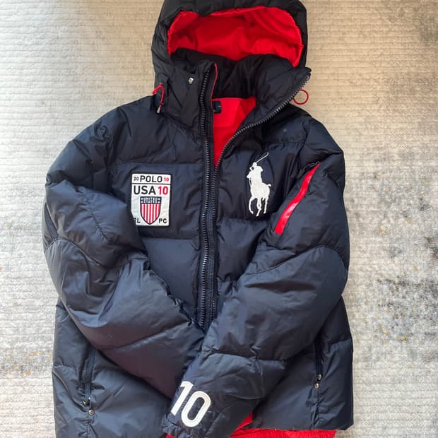 폴로 빅포니 성조기 패딩