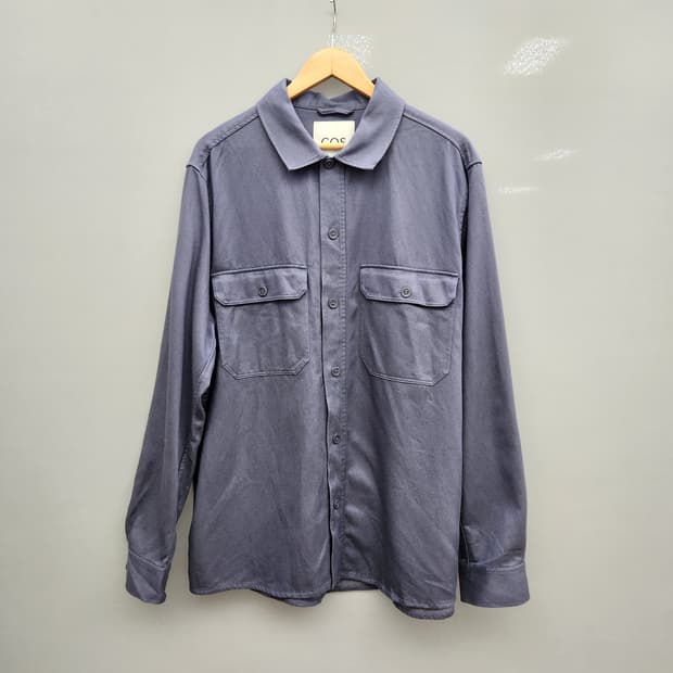 cos 코스 오버사이즈 셔츠자켓 퍼플/블루