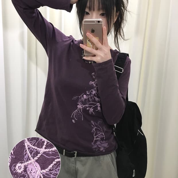 Eddie bauer Floral Embroidered Long Slee