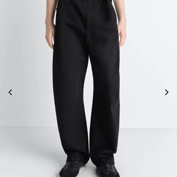 Lemaire 26SS 벨티드 팬츠 블랙 데님 L