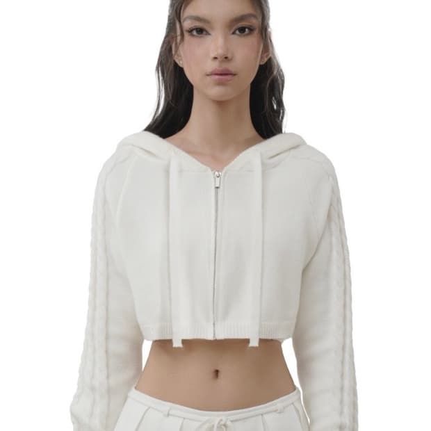 클리시어 슈슈 후드집업 + 튜브탑 Chouchou zip-up, top