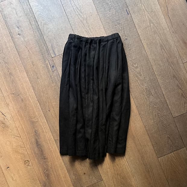 Linen Long Pleats Skirt