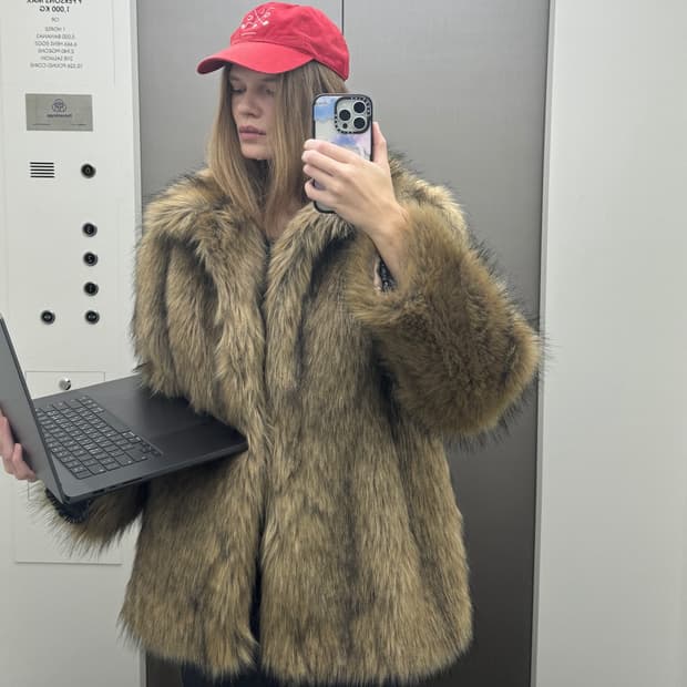 데어드 dared brown hairy faux fur 