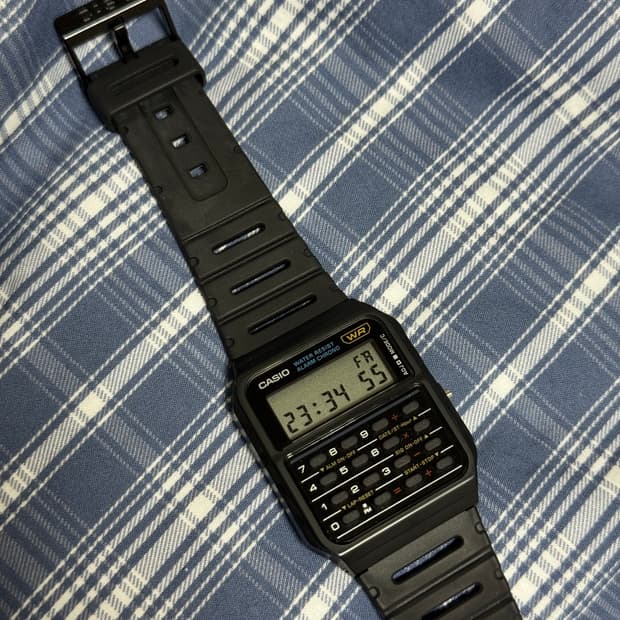 카시오 CA-53W-1Z 계산기 시계