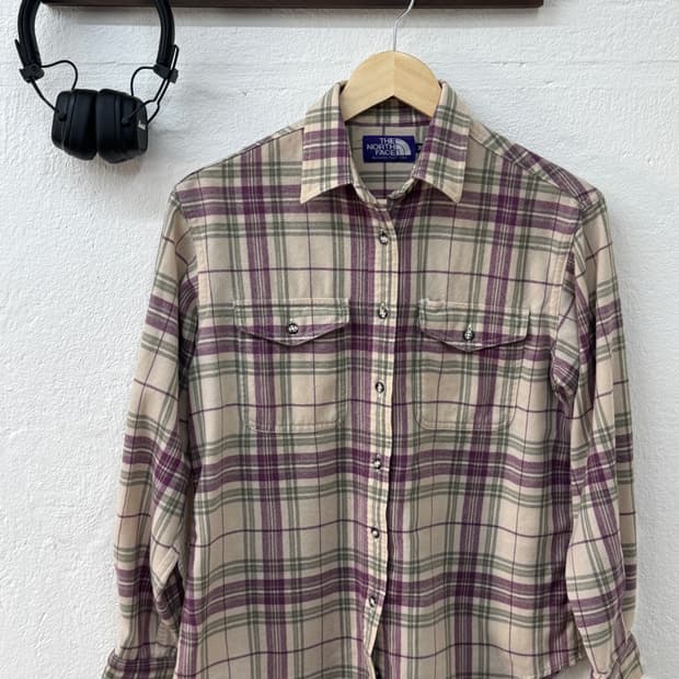 노스페이스 퍼플라벨 체크셔츠(T13)