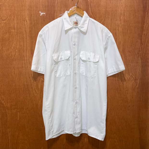(M) Dickies 디키즈 반팔 워크 셔츠 화이트
