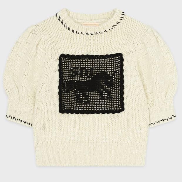 시눈 반팔 니트 탑 