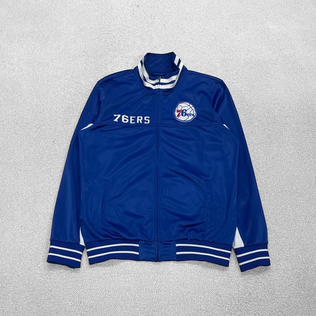G-iii NBA 필라델피아 세븐티식서스 트랙탑 져지 블루