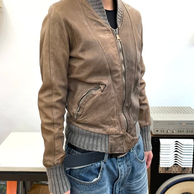 [40] 조르지오브라토 레더 블루종 자켓