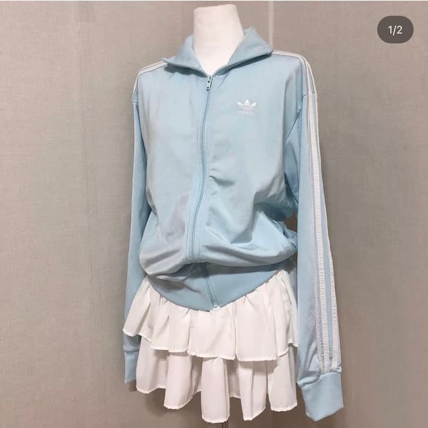 빈티지 아디다스 하늘 져지
