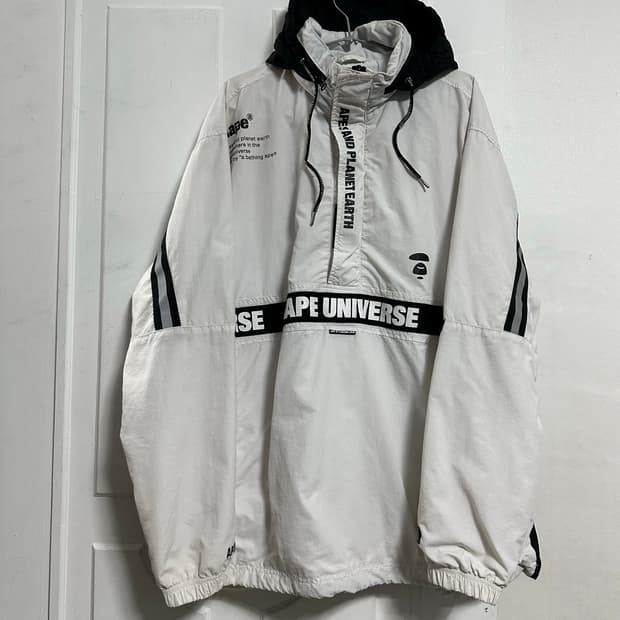 에이프 로고 아노락 자켓