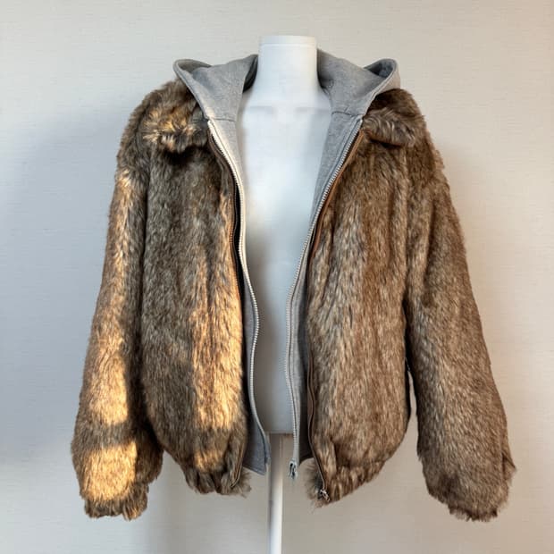 후드 탈부착 퍼 자켓 점퍼