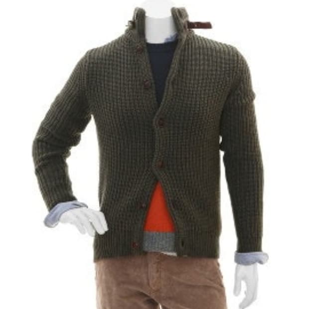 타미힐피거 TOMMY HILFIGER  니트 하이넥 가디건 L사이즈