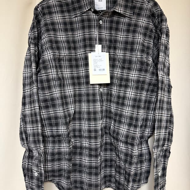 폴리테루 컨트리 체크 셔츠 워시드 블랙 (재패니즈 패브릭) 2 팝니다