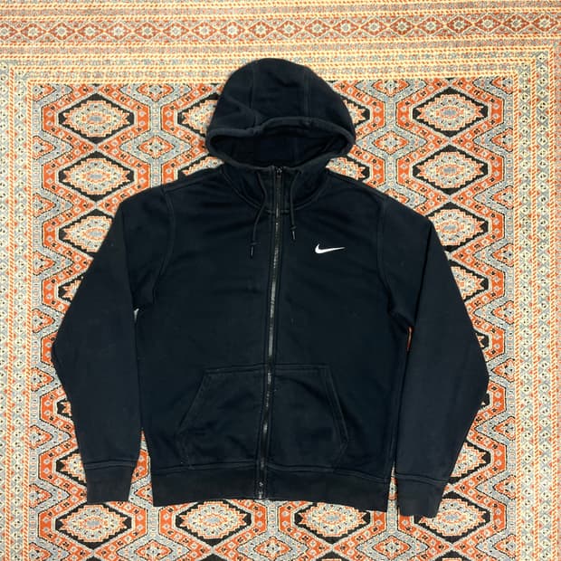 나이키 블랙 하이넥 후드집업 남성M