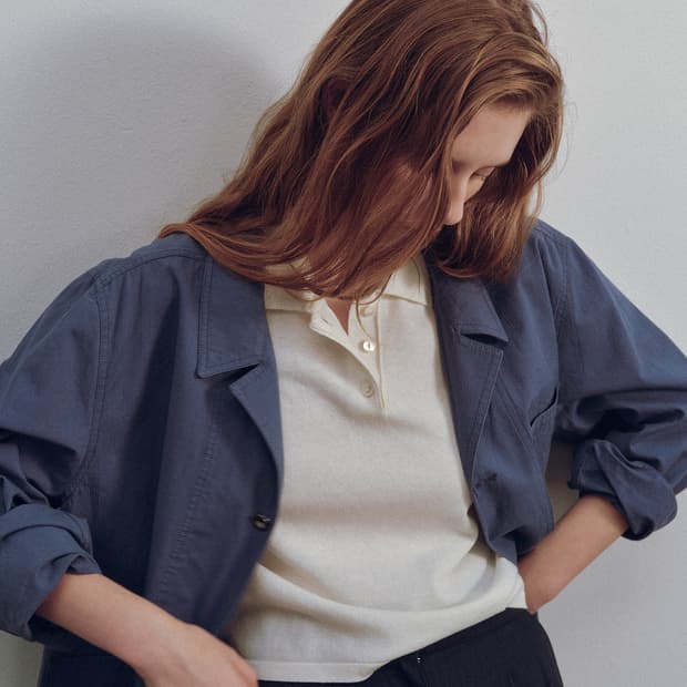 낫띵리튼 프렌치 워크 자켓 빈티지 블루 컬러