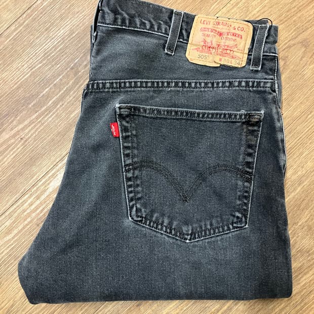 N177 리바이스 505 흑청 레귤러핏