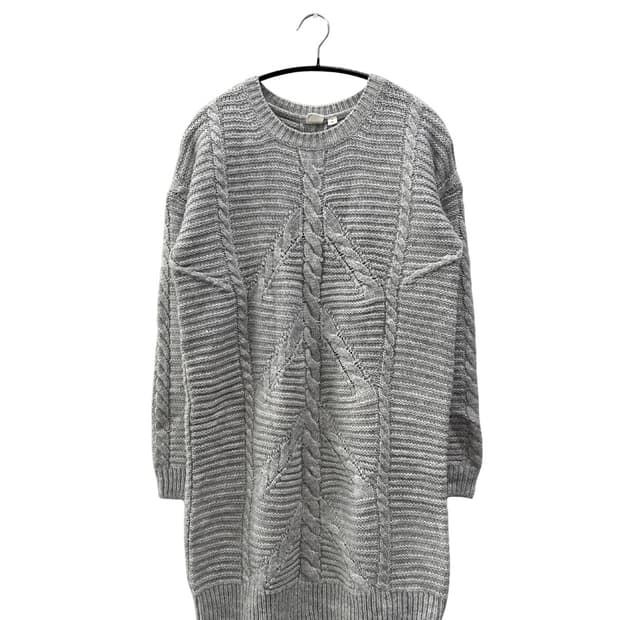 GAP 우먼스 케이블 니트 드레스 그레이