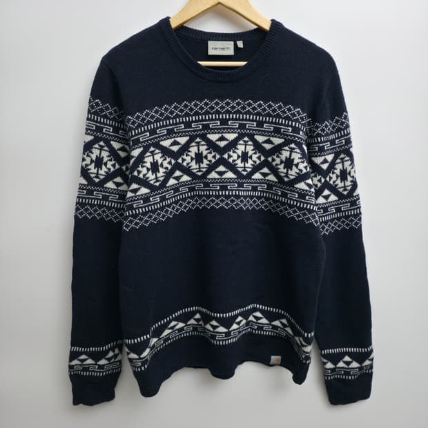 [L] 칼하트 페어아일 네이비 니트