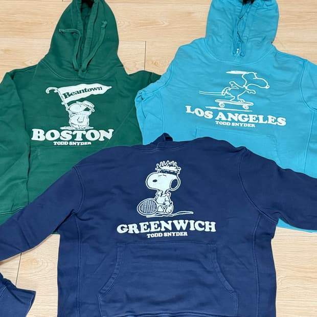 Todd Snyder 스누피 후드 3종 일괄판매