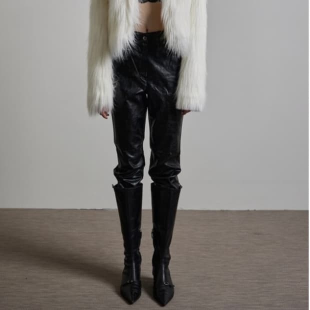 보헤미안서울 보헴서 코팅 레더 팬츠 바지 가죽 