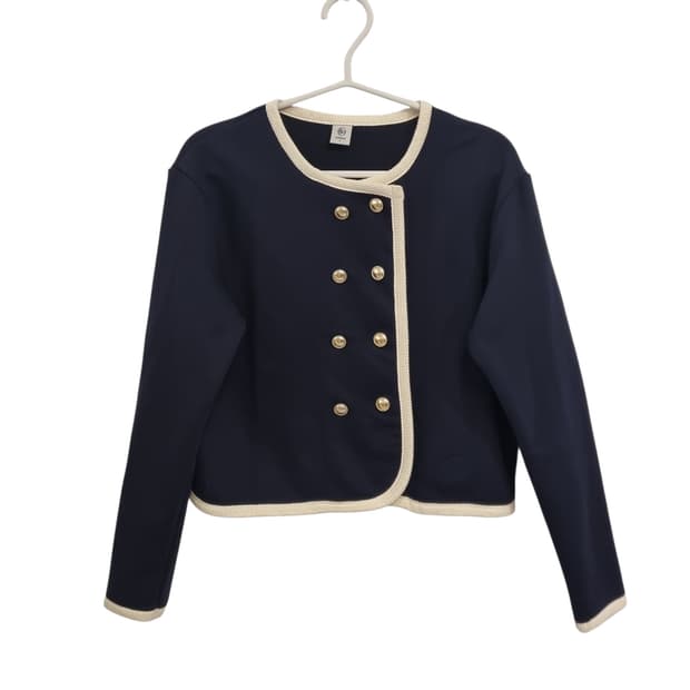 RONRON 론론 네이비 금장 단추 가디건