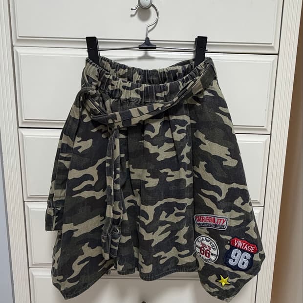 id vintage 카모 와팬 스커트
