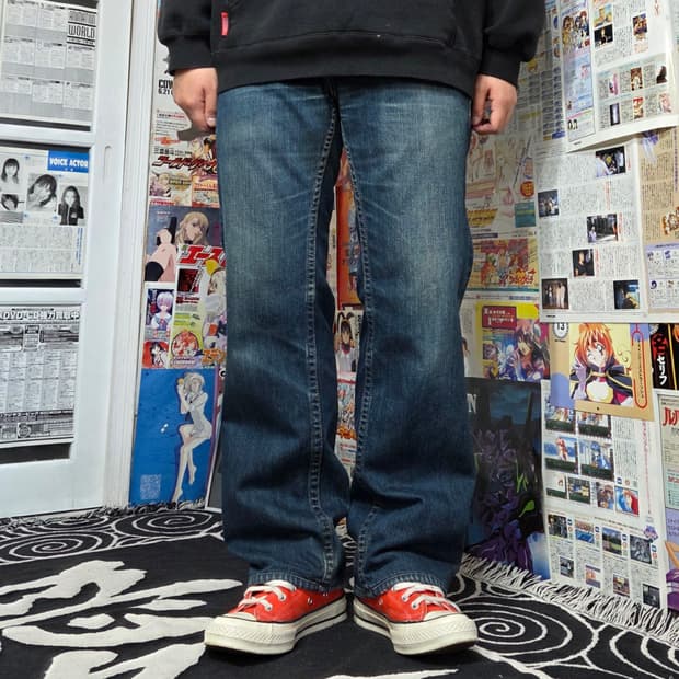 타미힐피거 로우라이즈 진청 데님 팬츠