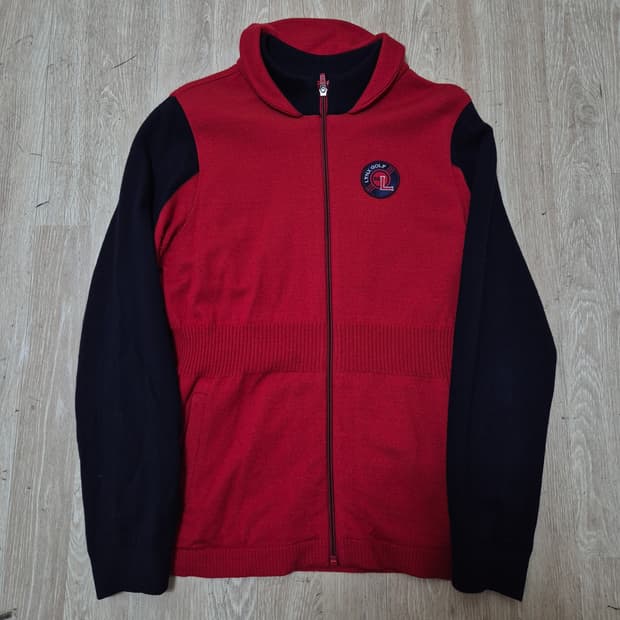 링스 골프 여성 골프웨어 배색 울 니트집업 S(90)