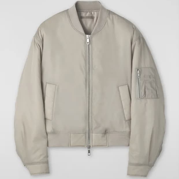 쿠어 오버핏 ma-1 자켓 L 크림베이지