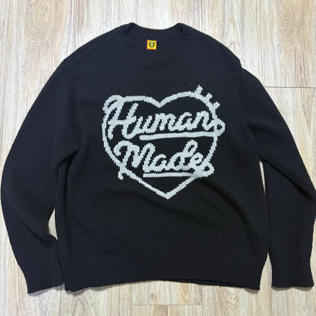 휴먼메이드 블랙 니트 XL