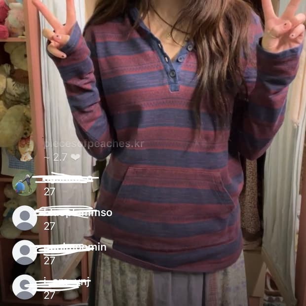 카모메산장 빈티지 버튼 후드티 와이즈걸파우닝133샵502차일드매거진