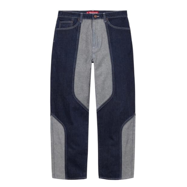 슈프림 투톤패널 배기진 블루 - 32인치