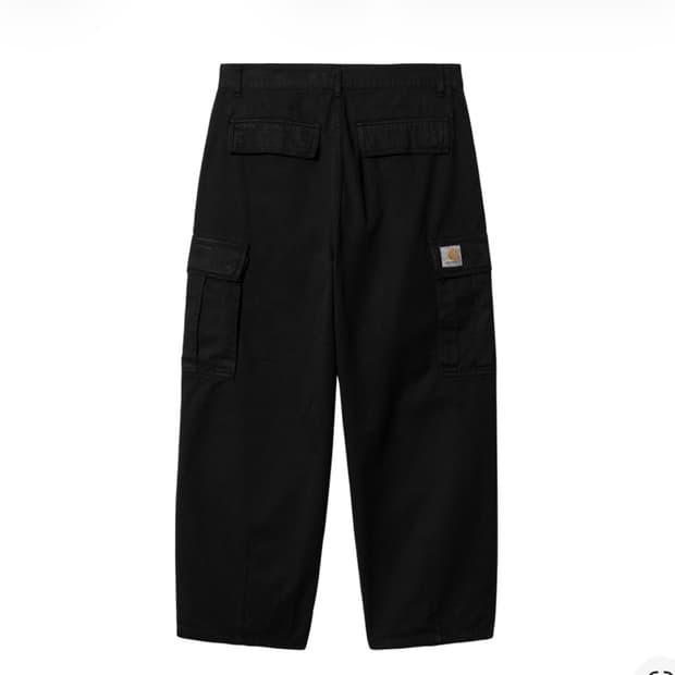 칼하트 WIP 콜 카고 팬츠 블랙 가먼트 다이드