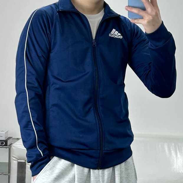 아디다스 네이비 원라인 트랙탑 져지 M 