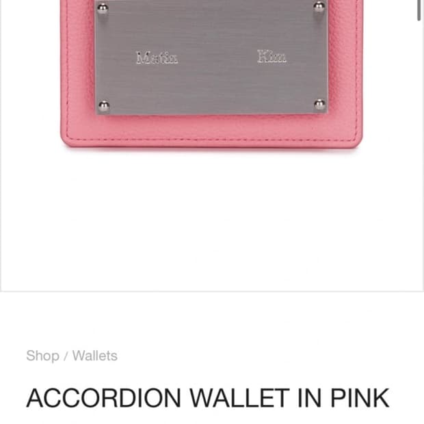 마뗑킴 아코디언 지갑 핑크