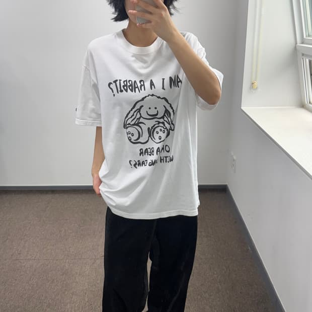 Niceghostclub 나이스 고스트 클럽 화이트 반팔